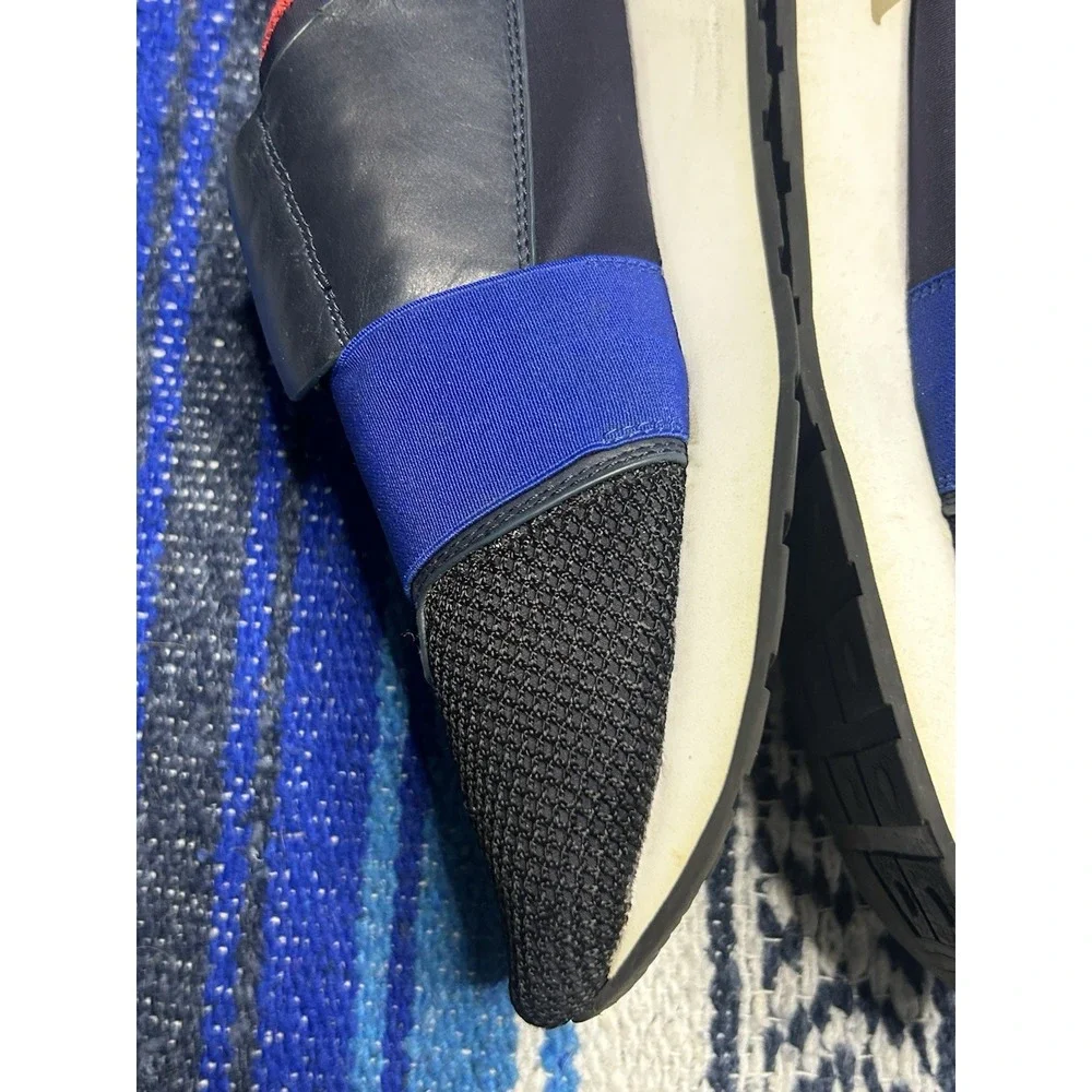 Balenciaga Multicolor Leather Mesh Race Runner Sneakers Men's Size US 7 EU 40